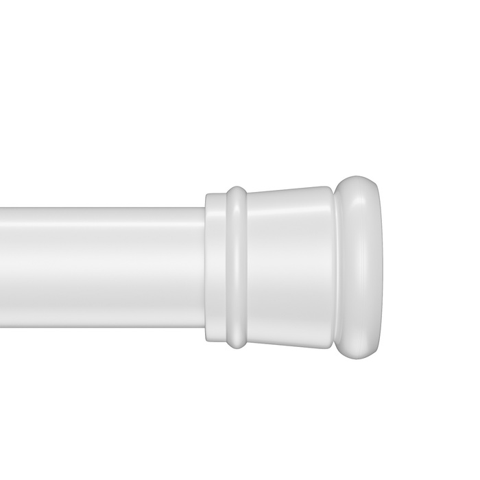 Карниз для ванной комнаты, 110-200 см, белый, ID SRW0120i14,