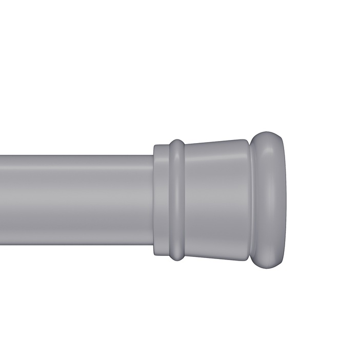 Карниз для ванной комнаты, 110-200 см, серый, ID SRC0120i14,