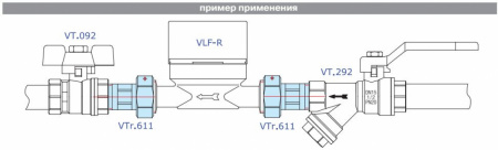Полусгон с накидной гайкой для счётчиков 1/2" VALTEC (VTr.611.N.0004)