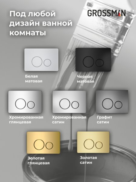 Клавиша "Grossman" Style 700.К31.05.10M.10M хром глянец
