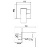 Смеситель  "FRAP" F72802 (встроенный)
