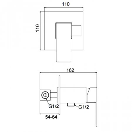 Смеситель  "FRAP" F72802 (встроенный)