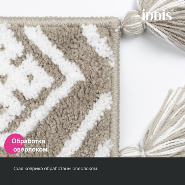 Коврик для ванной комнаты, 50x80, микрофибра, бежевый, ID DT02P58i12,