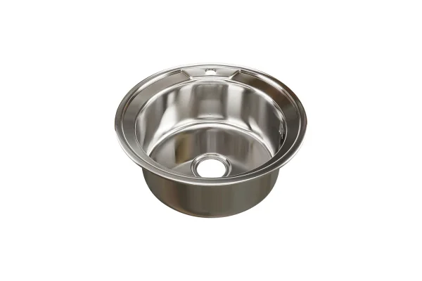 Мойка MIXLINE (528185) круглая d51 (0,8)/17 врезная круглая с сифоном