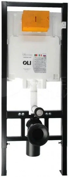 Инсталляция для подвесного унитаза "OLI 80 Sanitarblock ECO"кнопка SLIM хром матовый (886914+659046)