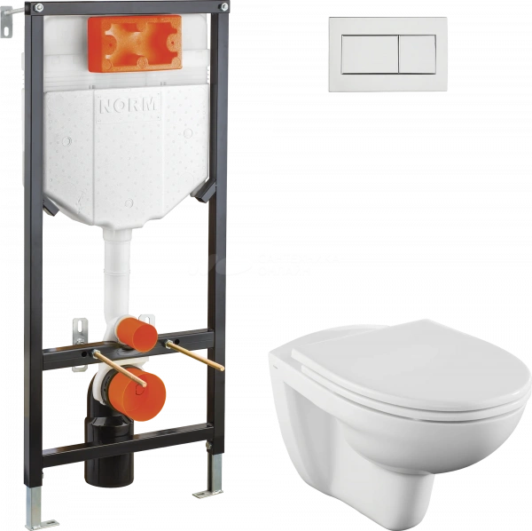 Инсталляция  с подвесным унитазом "VITRA Norm Fit L-box" (сиденье микро-т) арт.9773B099-7207