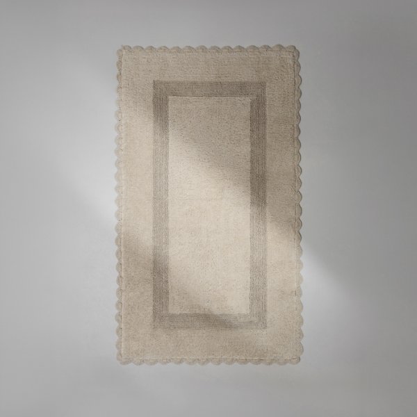 Коврик для ванной комнаты, 70x120, прямоугольный, хлопок, бежевый, ID DSQL03Ci12,