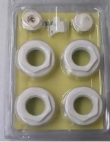 Набор радиаторный 1" проход 3/4" комплект (пробки, заглушка, кран, ключ)
