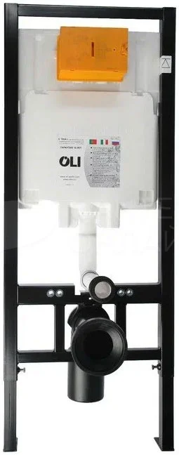 Инсталляция для подвесного унитаза "OLI 80 Sanitarblock ECO"кнопка SLIM хром матовый (886914+659046)