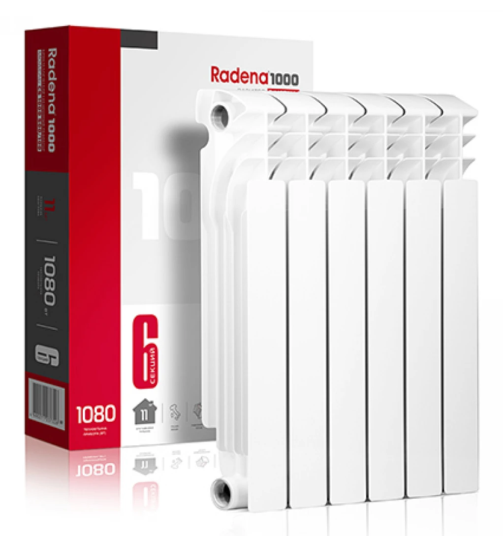 Радиатор биметаллический RADENA CS 1000 - 500/100 (1 секция, 180 Вт)