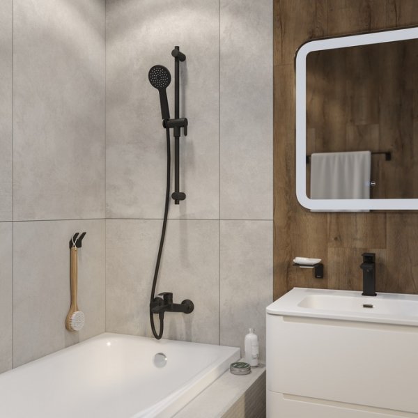 Шланг душевой 1,5м "IDDIS Optima Home" черный матовый, силиконовый арт.OPH15BLi19