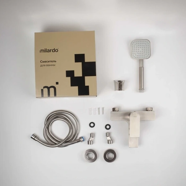 Смеситель для ванны Мейз (Maze), Milardo, MAZBN00M02 сатин