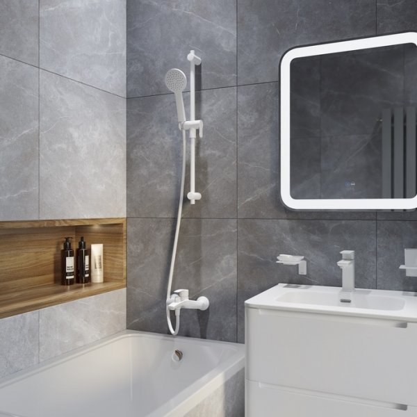 Стойка душевая IDDIS "Ray" RAY70W0i17 цвет белый матовый