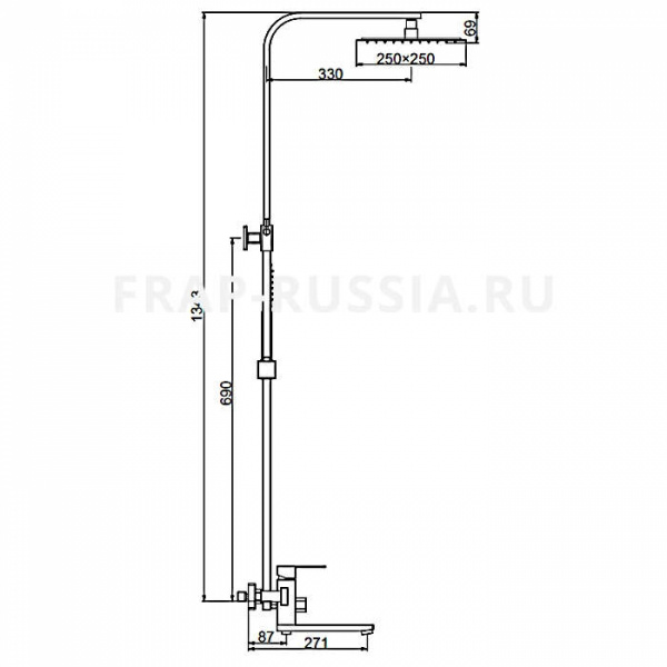 Душевой гарнитур  "FRAP" F - 24802